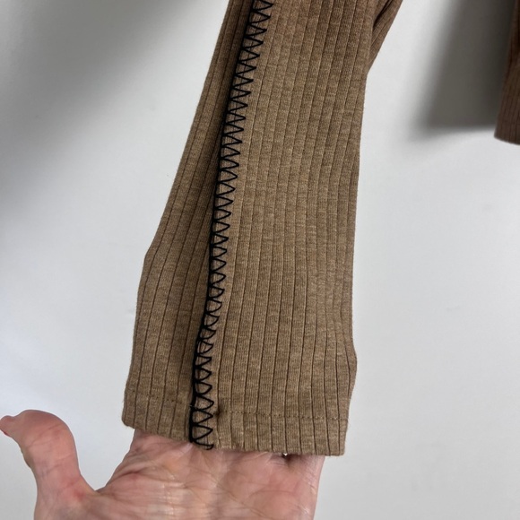 NEW J. Crew Women's XL Caramel Cotton Premium Rib Whipstitch Mock Turtleneck - Picture 6 of 12